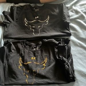 Two under armor t shirts women’s L